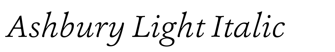 Ashbury Light Italic
